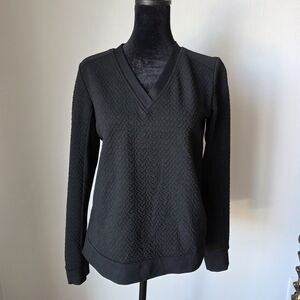 Theory Black V-Neck Women Sweater Top P